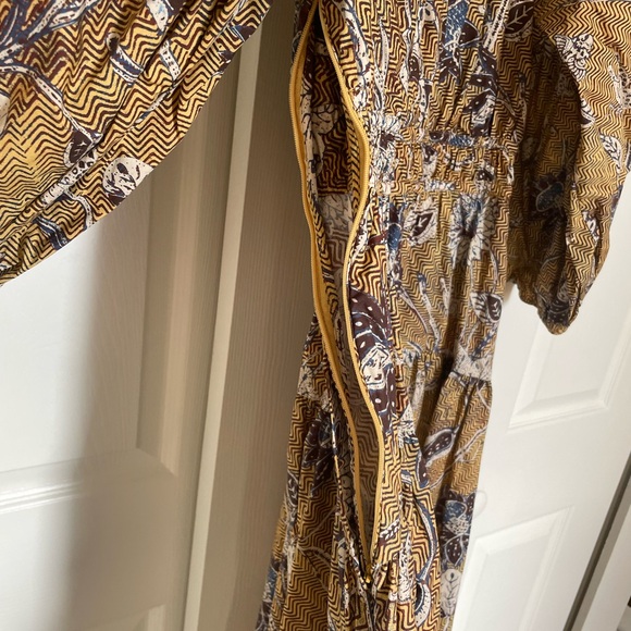 Ulla Johnson Tahlia Dress Size 12 Yellow Print - Picture 3 of 9